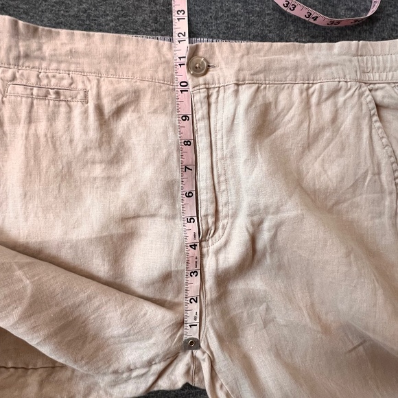 Panama Jack 100% Linen Chino Pants Sz L Khaki Lightweight Straight Leg Vaca - Picture 7 of 9